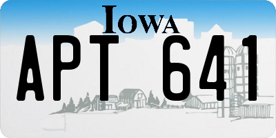 IA license plate APT641