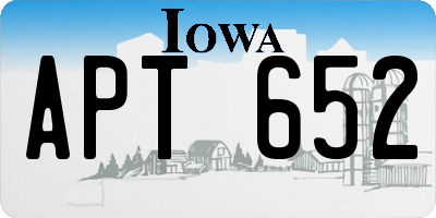 IA license plate APT652