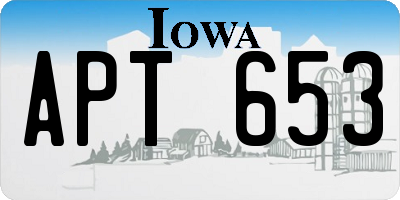 IA license plate APT653