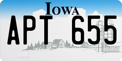 IA license plate APT655