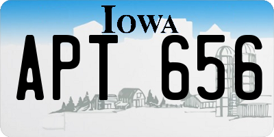 IA license plate APT656