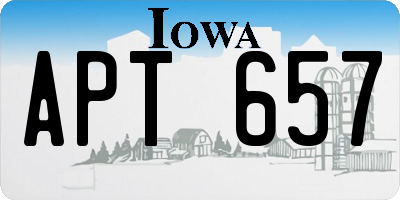 IA license plate APT657