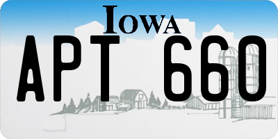 IA license plate APT660