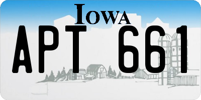 IA license plate APT661