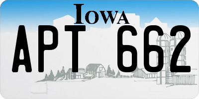 IA license plate APT662