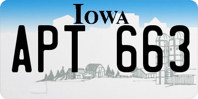 IA license plate APT663
