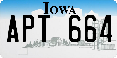IA license plate APT664