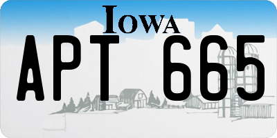 IA license plate APT665