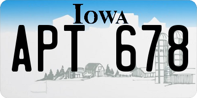 IA license plate APT678