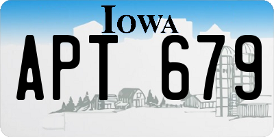 IA license plate APT679