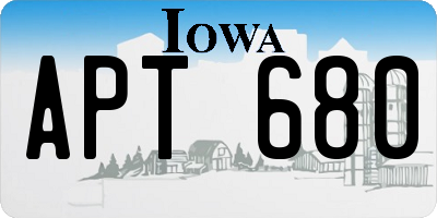 IA license plate APT680