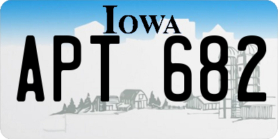 IA license plate APT682