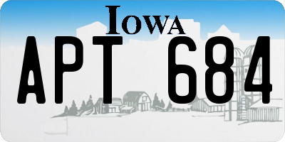 IA license plate APT684
