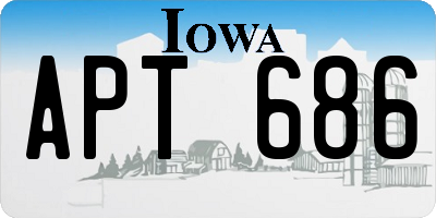 IA license plate APT686