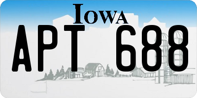 IA license plate APT688