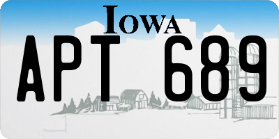 IA license plate APT689