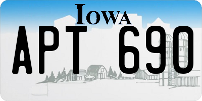 IA license plate APT690