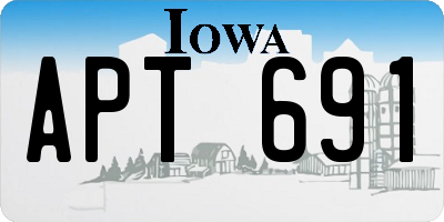 IA license plate APT691
