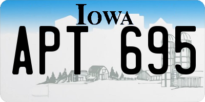 IA license plate APT695
