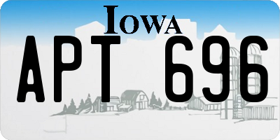 IA license plate APT696