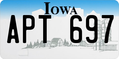 IA license plate APT697