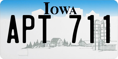 IA license plate APT711