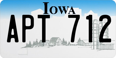 IA license plate APT712