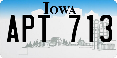 IA license plate APT713
