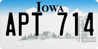 IA license plate APT714