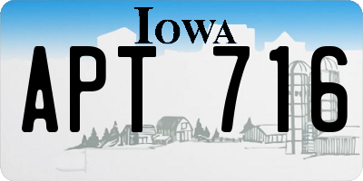IA license plate APT716