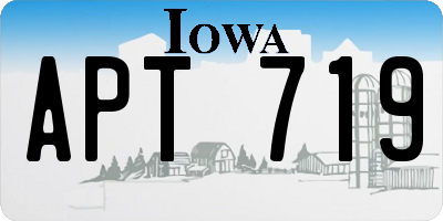 IA license plate APT719