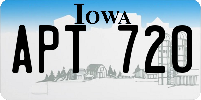 IA license plate APT720
