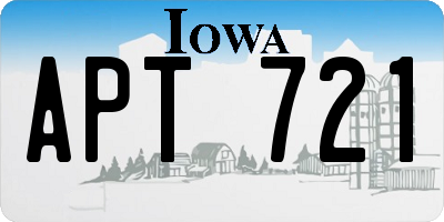 IA license plate APT721