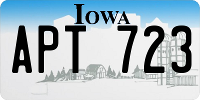 IA license plate APT723