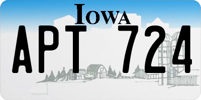 IA license plate APT724