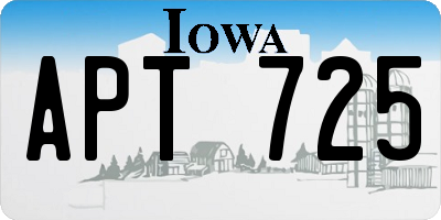 IA license plate APT725