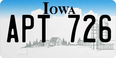 IA license plate APT726