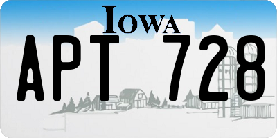 IA license plate APT728