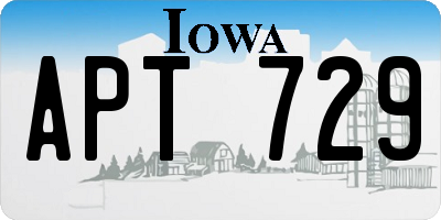 IA license plate APT729
