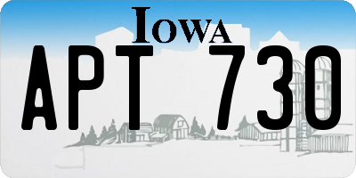 IA license plate APT730