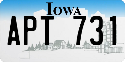 IA license plate APT731
