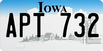 IA license plate APT732