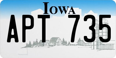 IA license plate APT735