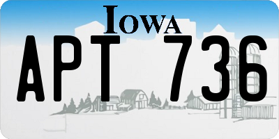 IA license plate APT736