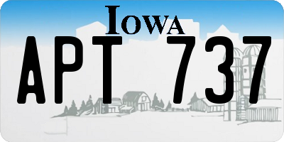 IA license plate APT737