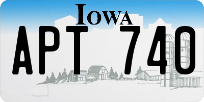 IA license plate APT740