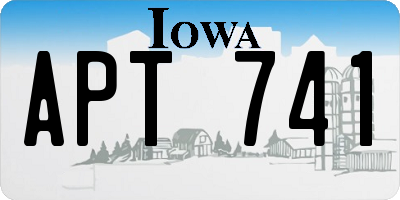 IA license plate APT741