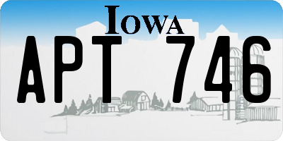 IA license plate APT746