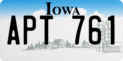 IA license plate APT761