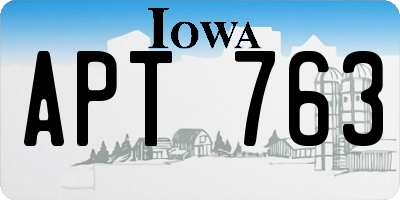 IA license plate APT763